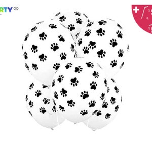 Paw Print Balloons Bouquet | Dog Birthday Party Decorations Balloons | Paw Patrol Black Paw Balloon | puppy dog pals birthday decorations