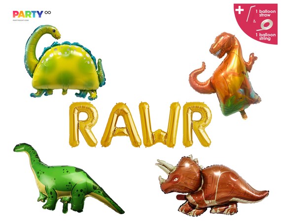 RAWR Dinosaurio tema Decoración de fiesta de cumpleaños / - Etsy España