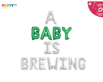 A Baby Is Brewing Balloons | Baby Shower Decorations | Baby Shower Banner/Sign | Baby Gender Reveal Party Balloon Banner/Sign