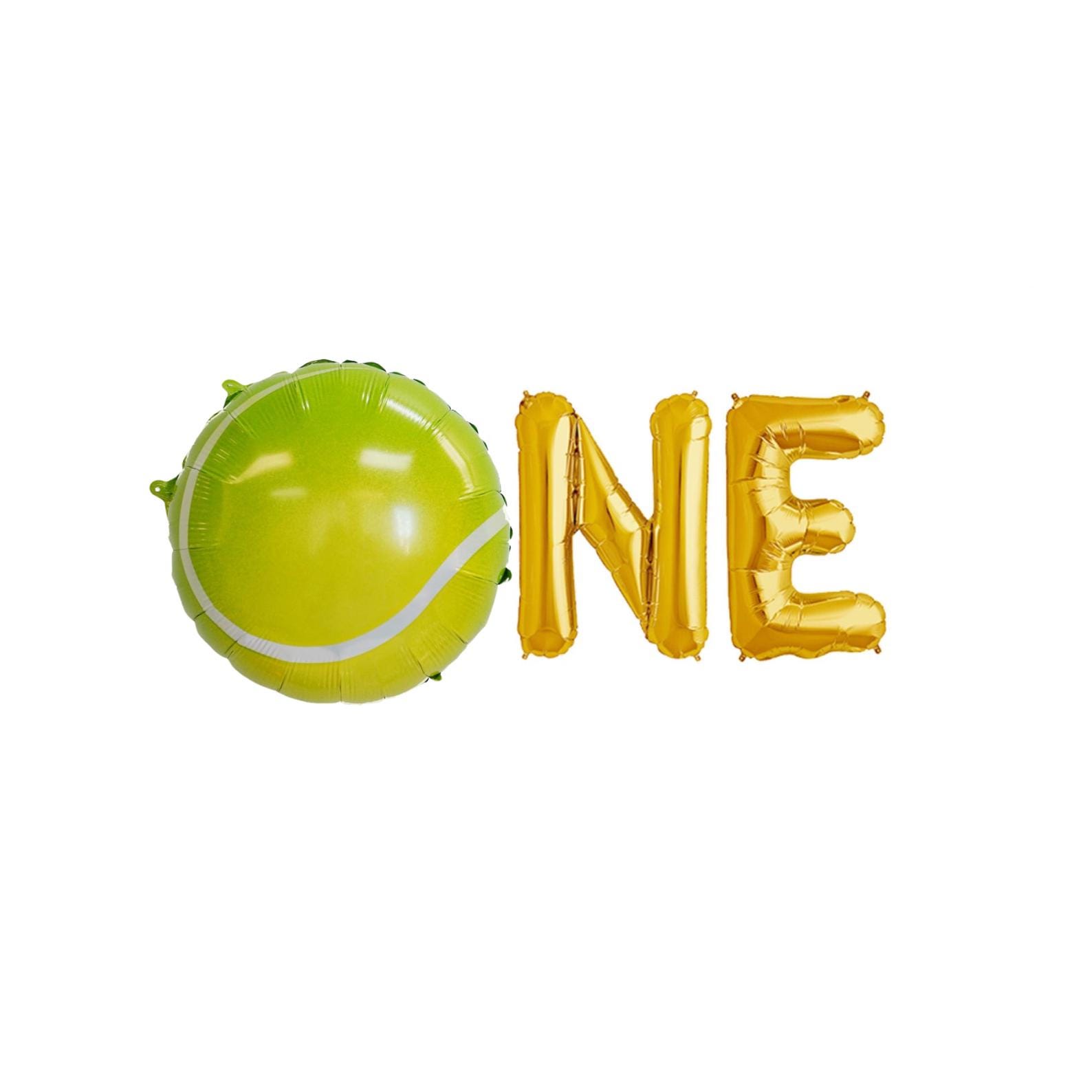 Tennis 1st Birthday Balloon Banner | Tennis ball Balloon First 1st Birthday Balloon Decorations | Sport themed Tennis ball 1st birthday