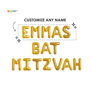 Bat Mitzvah Party Decor Balloon Girls Bar Bat Mitzvah Party Decor Bat Mitzvah Birthday Decorations image 1