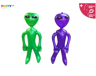 Alien Inflatable Jumbo Balloon |  Alien Theme Party | Outer Space Birthday Party | Two the Moon 2nd Birthday Decors