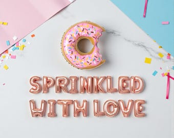 Baby Sprinkle Balloon Banner: Baby Shower & Sprinkled With Love Party Decoration