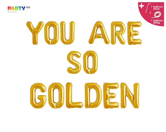 You Are So Golden Balloon Banner | Golden Birthday Balloons Banner | Stay Golden | Golden Girls Birthday Party Decors Il_570xn