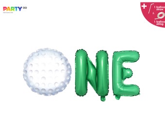Golf 1st Birthday Balloon Banner | Golf Balloon First 1st Birthday Balloon Decorations | Sport themed One in a Hole