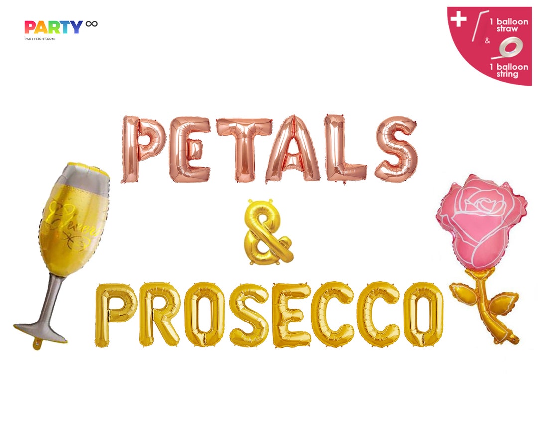 Petals & Prosecco Balloon Banner Petal Theme Bridal Shower Decorations