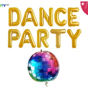 Dance Party Banner | Disco Ball | 70s Themed Dance Party | New Years Eve | Disco Party Disco Fever Decor | 70's Music Party | Glam 70's