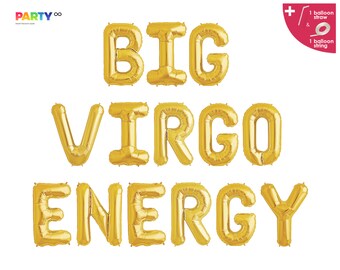 thumbnail image 2 of Virgo AF Birthday Banner - Zodiac Party Decorations With Foil Balloons 30th 21st 25th 2 of 9