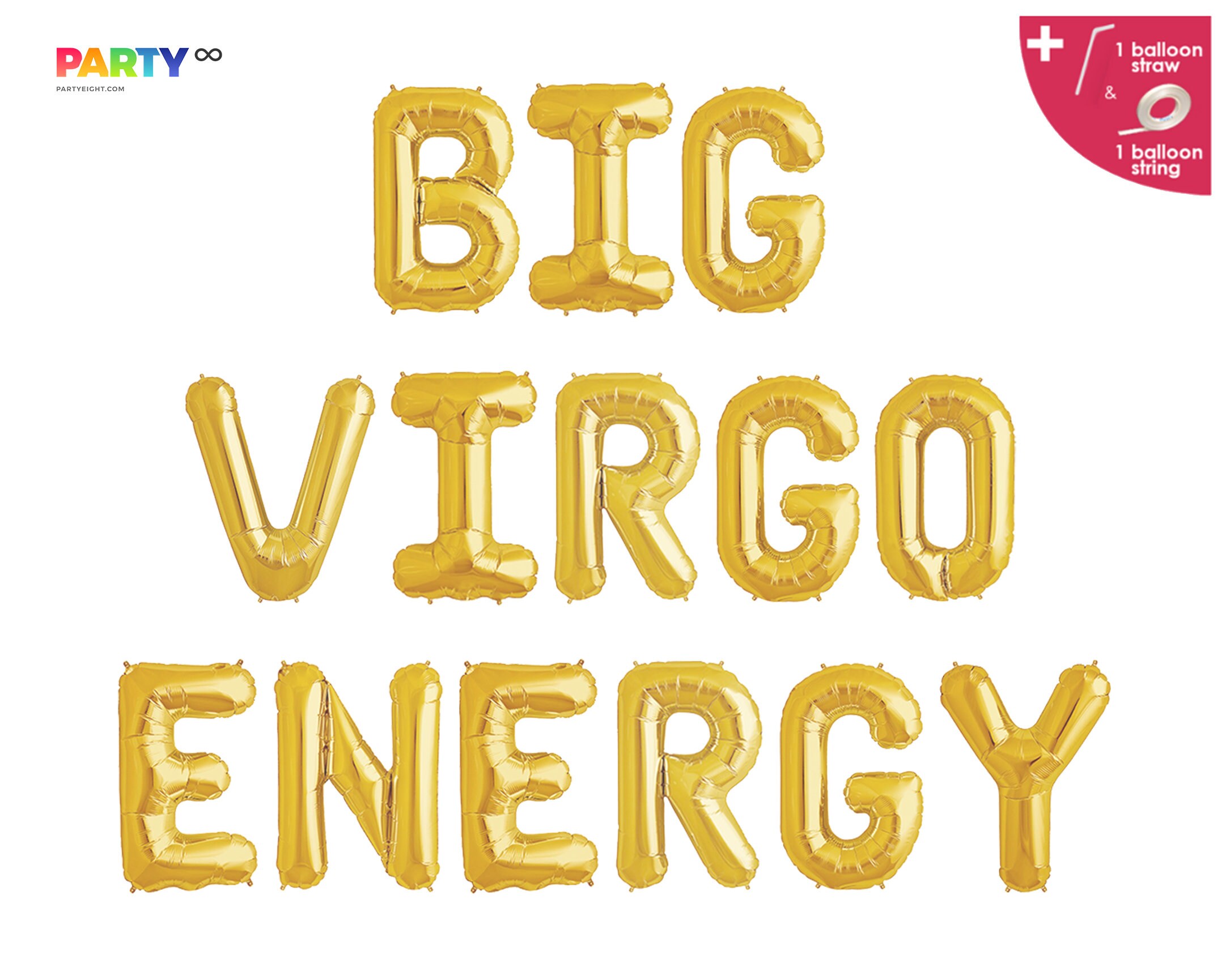 thumbnail interactive-video image 1 of Virgo AF Birthday Banner - Zodiac Party Decorations With Foil Balloons 30th 21st 25th 1 of 9