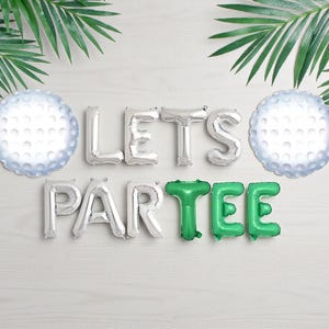 Lets Par Tee Banner Golf Birthday Retirement Party Decorations