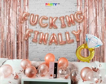 Happy Fucking Birthday Party Banner - Colour, Size & Balloon Options - Party Decorations - Rude Birthday Party Banner - Funny Birthday Party - UK