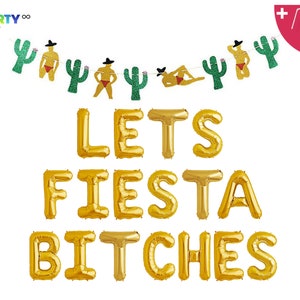 Final Fiesta Glitter Banner | Fiesta Bachelorette Party Decorations | Fiesta Stripper Banner Mexico Bachelorette Lets Fiesta Bitches Banner