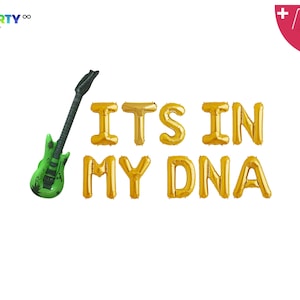 Its In My DNA balloon banner | Music Rock n Roll Baby shower parties| Guitar Instrument Party Balloon | Music theme baby shower