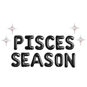 Pisces Season Balloon Banner | 21st Zodiac Birthday Decorations | 18th 25th 30th 21st Zodiac Birthday Party Decorations Banner/Sign