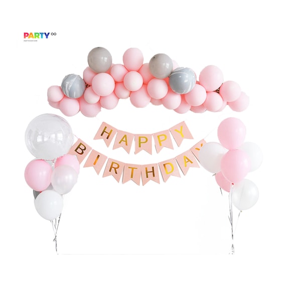 Birthday Decor With Pink Balloon Garlands Kit Birthday Etsy - 22 pc roblox balloon set other set options roblox birthday etsy