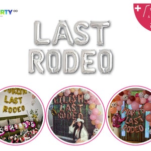 Last Rodeo Bachelorette Party Decorations Banner Nashville Last Rodeo Cowgirl Yeehaw Bridal Shower Bride to Be Silver