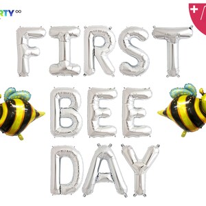 First Bee Day Balloons: Bumble Bee Themed 1st Birthday Party Decor - Etsy