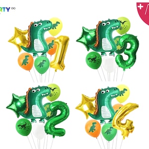 Dinosaur Birthday Party Balloon Bouquet | 1st 2nd 3rd 4th Birthday Dinosaur Birthday Party Balloon | Jurassic Park Roar Raw Theme