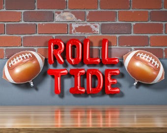 Roll Tide Balloon Banner: Alabama Crimson Tide Football Party Decor