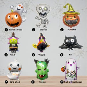 Halloween Character Balloons: Ghost, Witch, Pumpkin & More Kids Party Decor