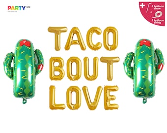 Taco Bout Love Balloon Banner | Fiesta Bridal Shower | Fiesta Bachelorette | Fiesta Engagement Party Decorations