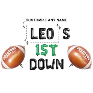 football first birthday | First Year Down Banner with football balloon Football Themed 1st Birthday Party Decorations | first down birthday