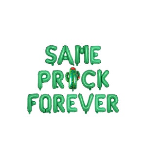 Same Prick Forever Balloons Letter Banner | Bachelorette party decorations | Final Fiesta Banner Bachelorette ideas | Gay Party photo prop