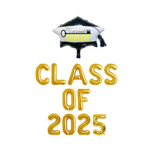 Class of 2025 Balloons | College Graduation Party Decor | High School Graduation Party | 2025 College Grad Party Decorations Balloon Banner