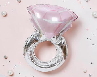 Pink Engagement Ring Balloon: Bridal Shower Bachelorette Party Proposal Decor Engagement Celebration Bride Gift