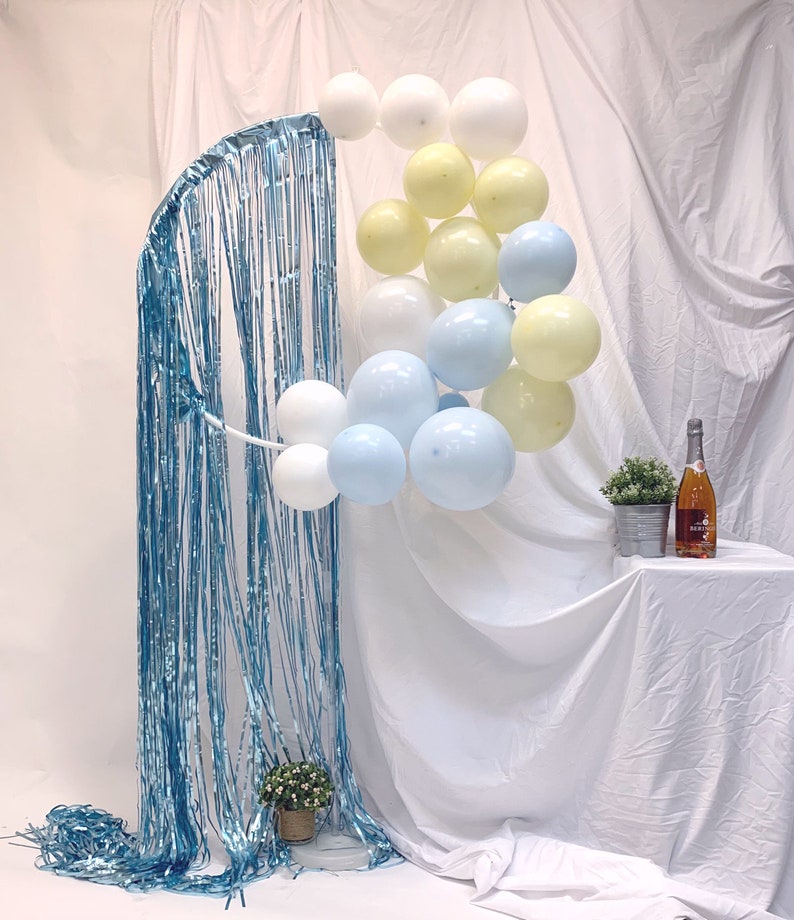 Light Blue Streamer Backdrop Curtain Backdrop Blue Etsy