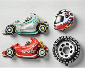 Racing Car Balloon Set: F1 Two Fast Birthday Party Decor