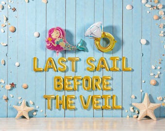 Last Sail Before The Veil Balloons: Nautical Bachelorette Party Sail Bach Decor