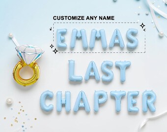 Her Last Chapter Custom Name Balloon Kit: Booktok Bachelorette Bridal Shower Storybook Fairytale Decor