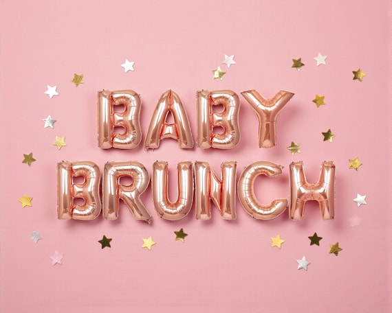 Baby Brunch Balloon Banner: Baby Shower Party Decor Celebration Backdrop