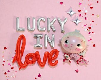 Cupid Valentine’s Day Decor: Lucky In Love Romantic Proposal Galentine's Party Wedding Balloon