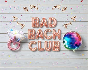 Bad Bach Club Balloon Banner: Back to the 80s Disco Old School Bachelorette Party Decor