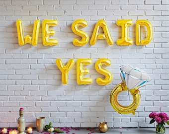 Bannière ballon Nous avons dit oui : décoration de fête de fiançailles de mariage pour la douche nuptiale