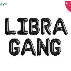 Libra Gang Birthday Balloon Banner | 21st Birthday Decorations | 18th 25th 30th 21st Zodiac Birthday Party Decorations Banner/Sign