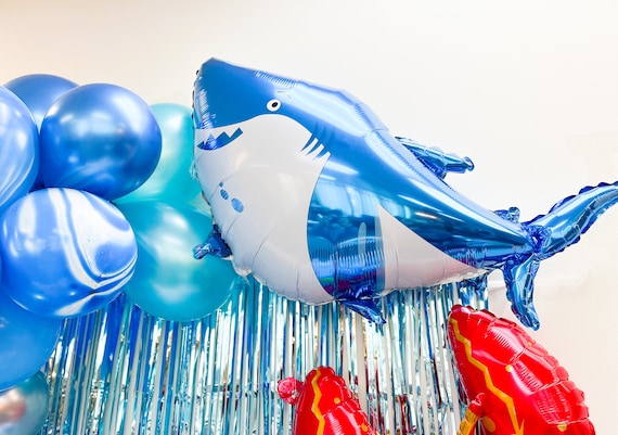 Shark Balloon Oneder the Sea 1st Birthday Balloon Decorations