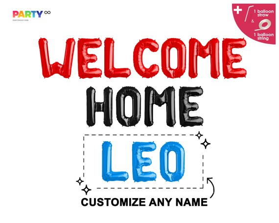 Welcome Home Banner/Sign Customize any name | Military Homecoming Sign | Welcome Home Balloon Banner | Welcome Home Decorations Il_570xn