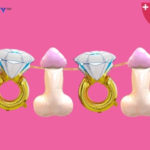 Cock ring bow tie Pink penis jewelry Dick ring. Sex gift box