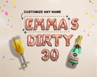 Kit de globos "Treinta y tantos": Decoraciones para fiesta de cumpleaños número 30