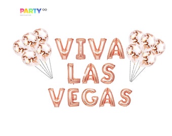 Viva Las Vegas Balloons | Vegas Bachelorette Party Decorations | Vegas Bachelorette Party Decor Balloon Banner | Las Vegas Bachelorette