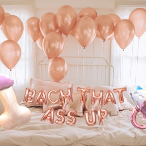Rose Gold Bachelorette Hotel Decorations Kit  Bach That Ass Up Banner Bach Party Bachelorette Balloons | Bach Balloons Balloon Banner Bride