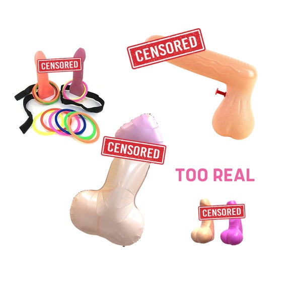 Bachelorette Party Games Penis Pack Dick Penis Ring Toss Penis Water Gun Penis Whistle Pool Party Naughty Party Penis Balloon Inflatable Il_570xn