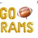 Go Rams Balloon Banner Superbowl Party Decor Los Angeles | Etsy