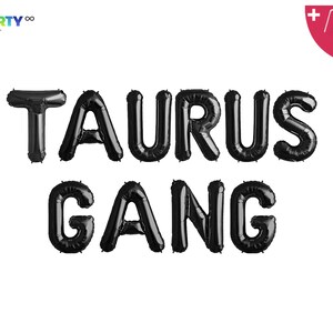Taurus Gang Balloon Banner | 21st Zodiac Birthday Decorations | 18th 25th 30th 21st Zodiac Birthday Party Decorations Banner/Sign