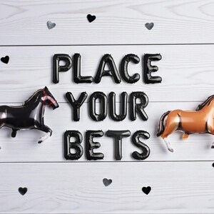 Place Your Bets Banner Horse Racing Party Decorations