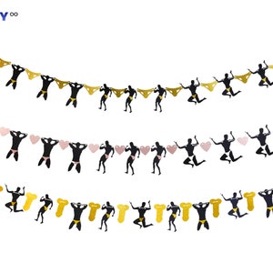 Bachelorette Party Garland Banner | Male Stripper Garland | Bachelorette Party Supplies Party Decoration