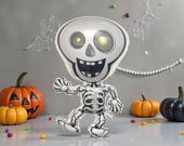 Skeleton Balloon Halloween Party: Spooky Skeleton Decor Day of the Dead